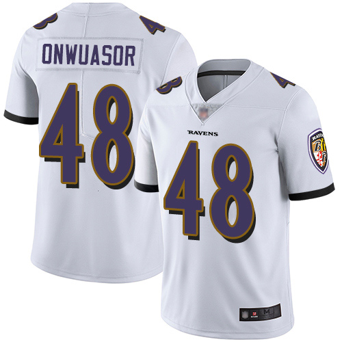Baltimore Ravens Limited White Men Patrick Onwuasor Road Jersey NFL Football #48 Vapor Untouchable->women nfl jersey->Women Jersey